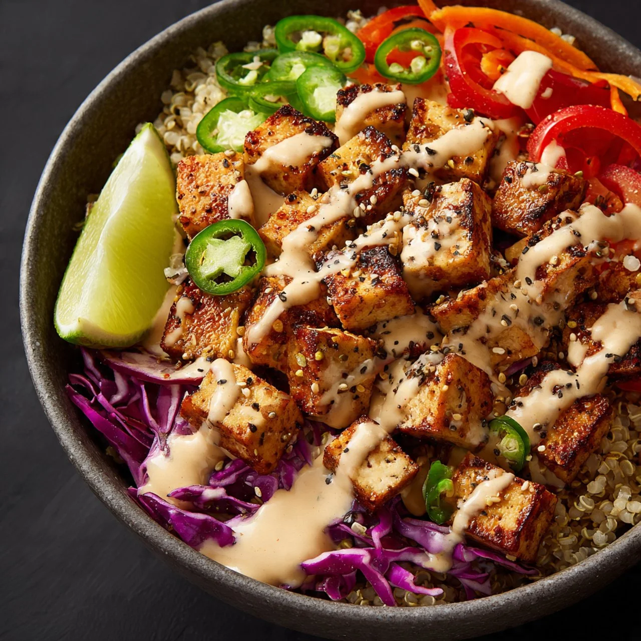 Deliciously prepared Chipotle Tahini Bowls with fresh ingredients