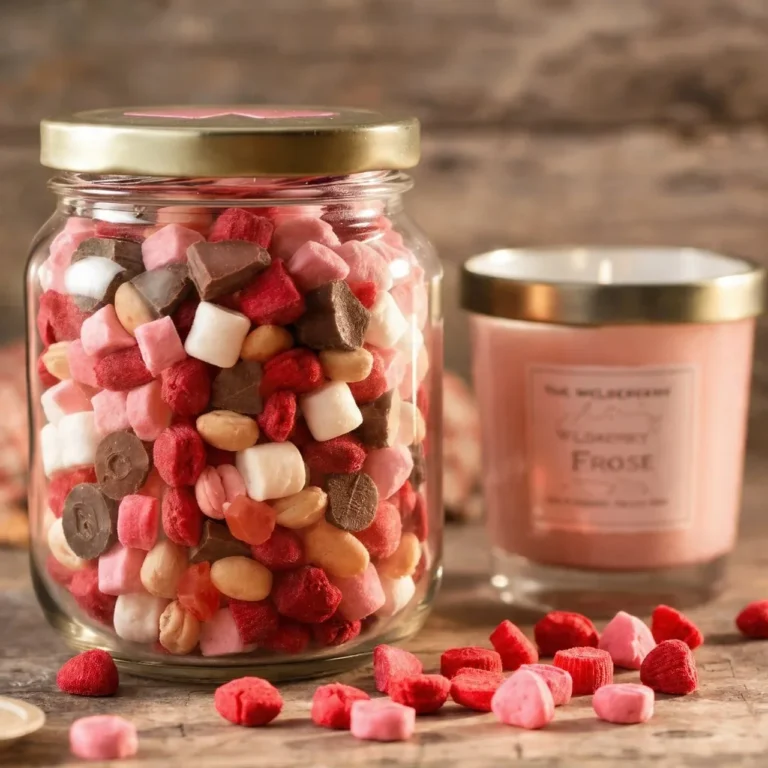 Cupid Crunch Valentine's Day Trail Mix with heart-shaped treats and colorful ingredients