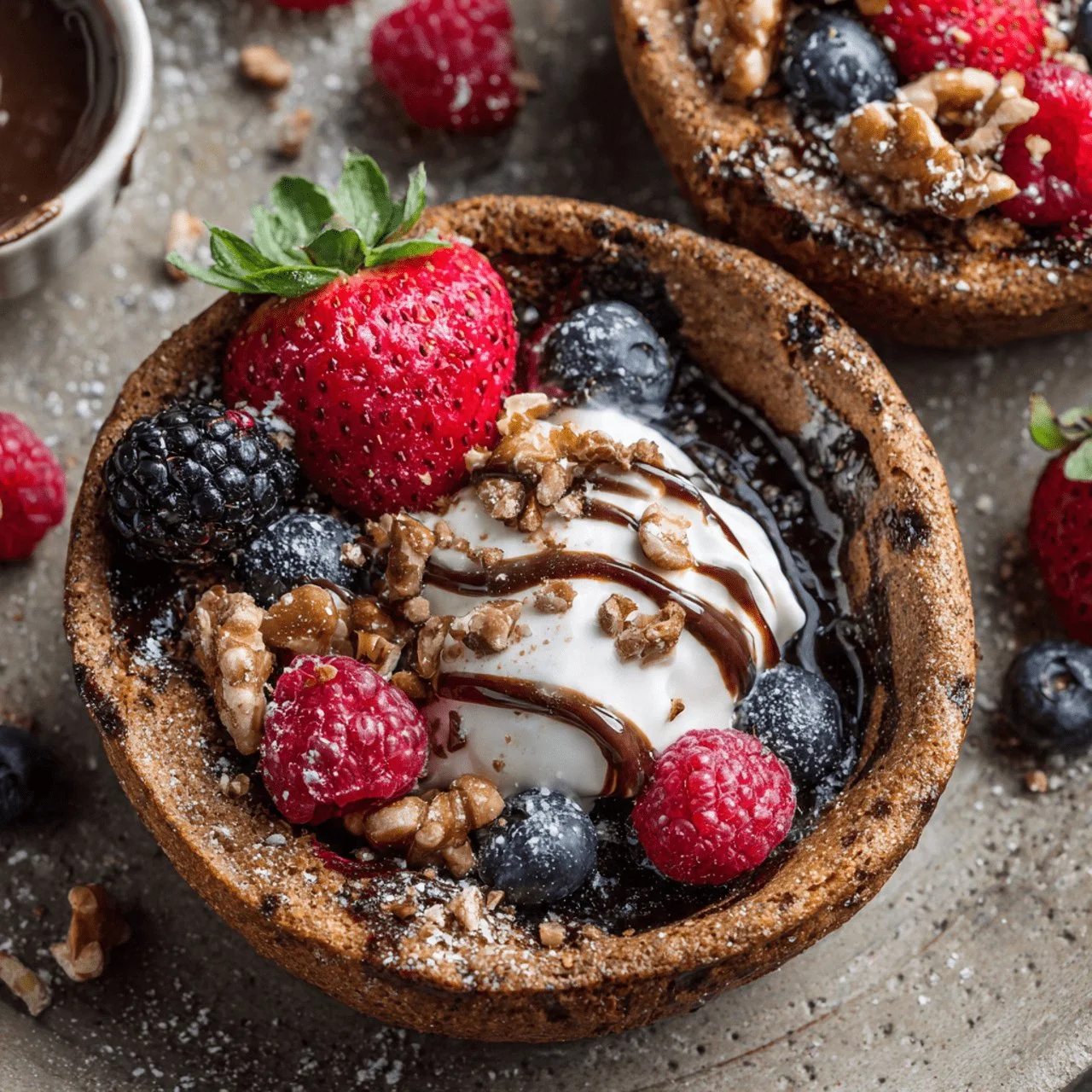 Delicious baked protein pancake bowls for healthy meal prep