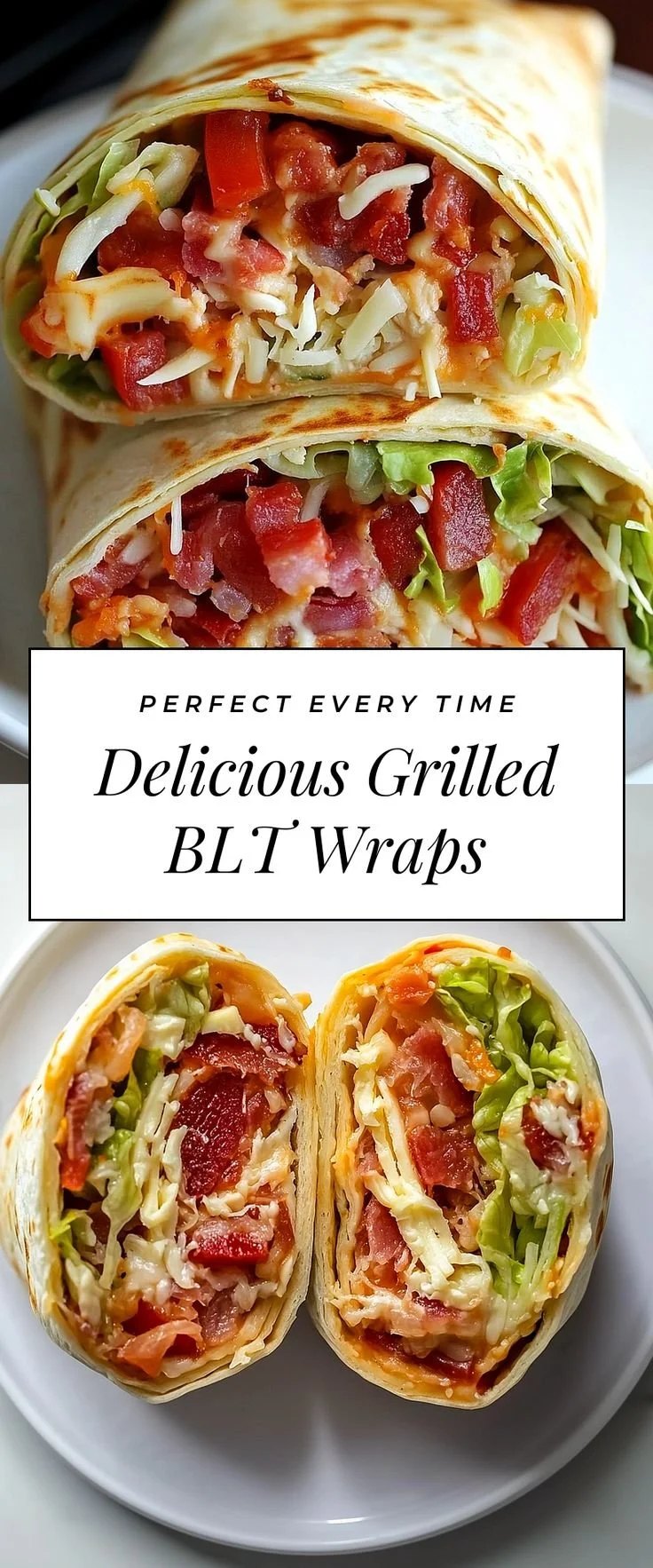 Delicious meal prep BLT wraps filled with bacon, lettuce, and tomato.