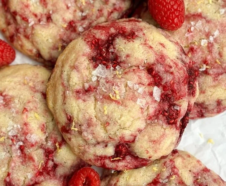 Lemon Raspberry Cookies with a perfect blend of flavors on a plate