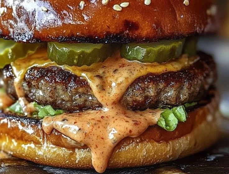 Delicious Smash Burger served with fresh toppings and condiments