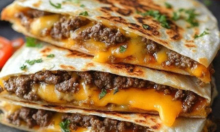 Delicious Smashburger Quesadillas served with fresh ingredients