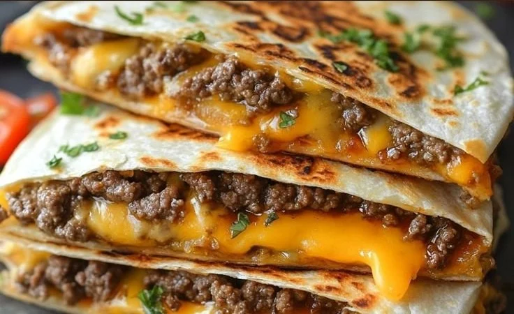 Delicious Smashburger Quesadillas with melted cheese and savory ingredients