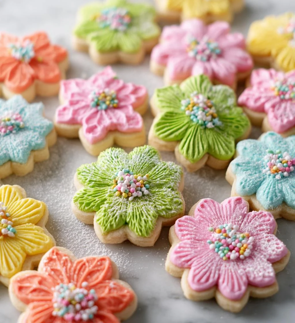 Delicious spring cookie recipes on a colorful plate for delightful desserts