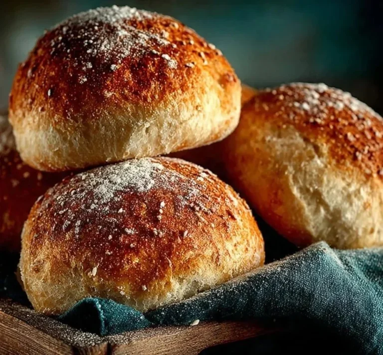 Homemade crusty panini bread baked to golden perfection