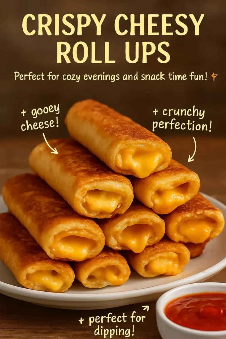 Delicious and crunchy Crispy Cheesy Roll Ups served as a tasty snack.