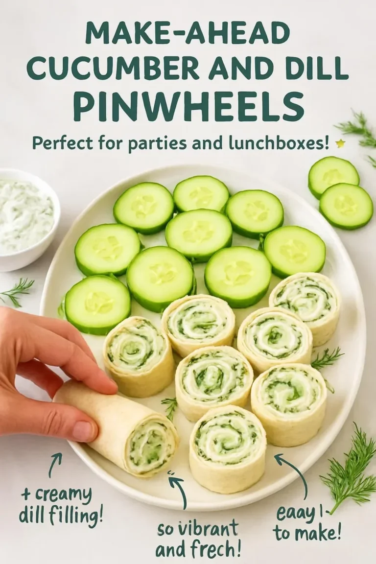 Cucumber Dill Pinwheels on a serving platter, ready to enjoy.