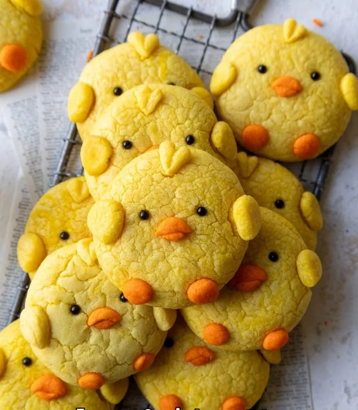 Plate of delicious homemade easy chick cookies