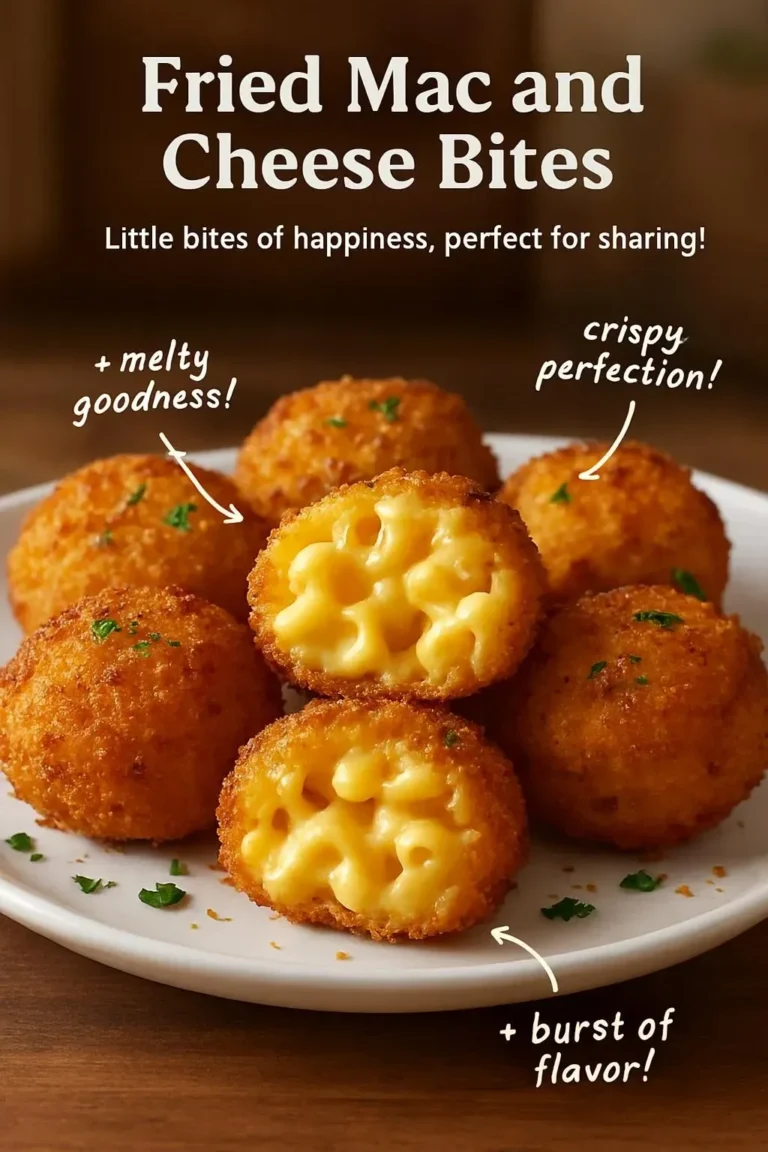 Delicious fried mac and cheese bites served on a platter.