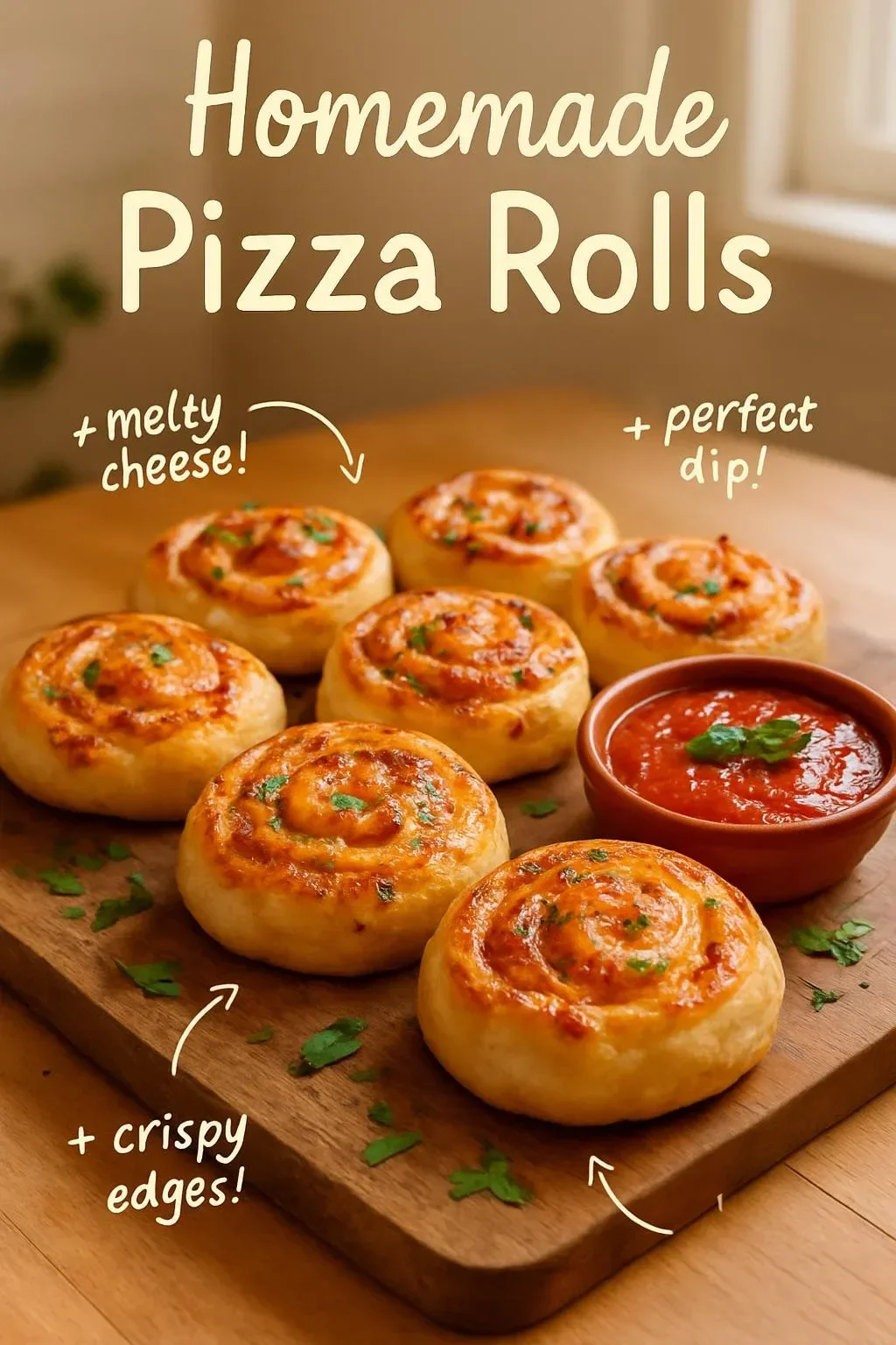 Homemade pizza rolls filled with cheese and pepperoni on a baking tray.