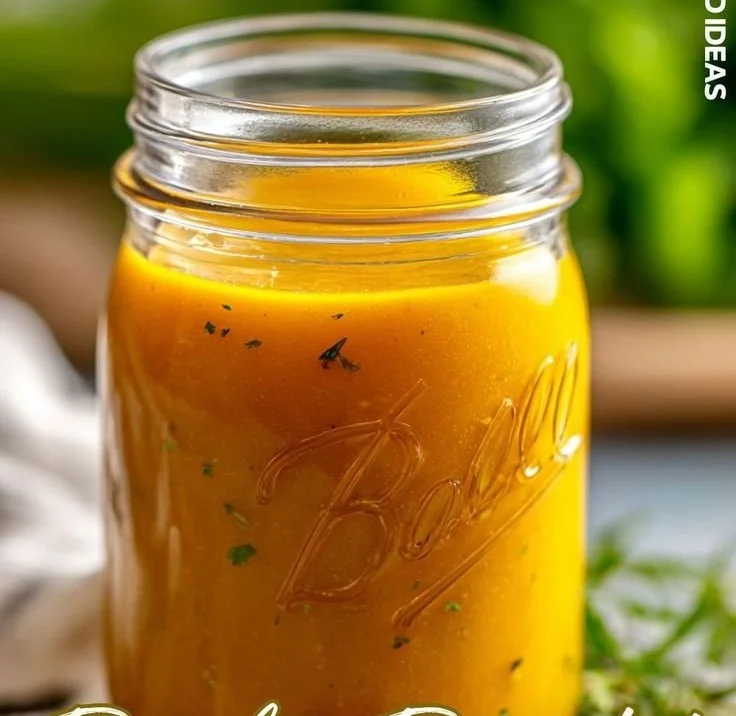 Homemade vinaigrette dressing recipe with fresh ingredients.