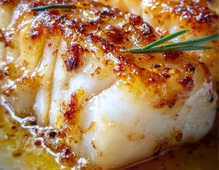 Honey Garlic Baked Cod dish served on a plate