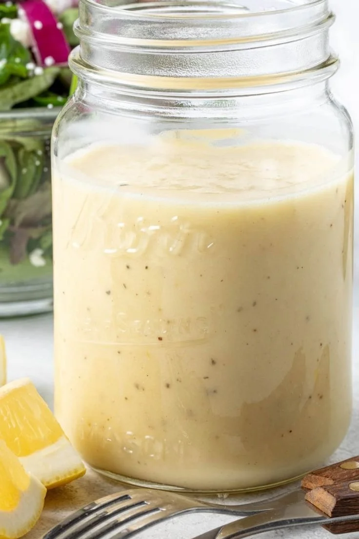 Delicious honey lemon vinaigrette drizzled over fresh greens