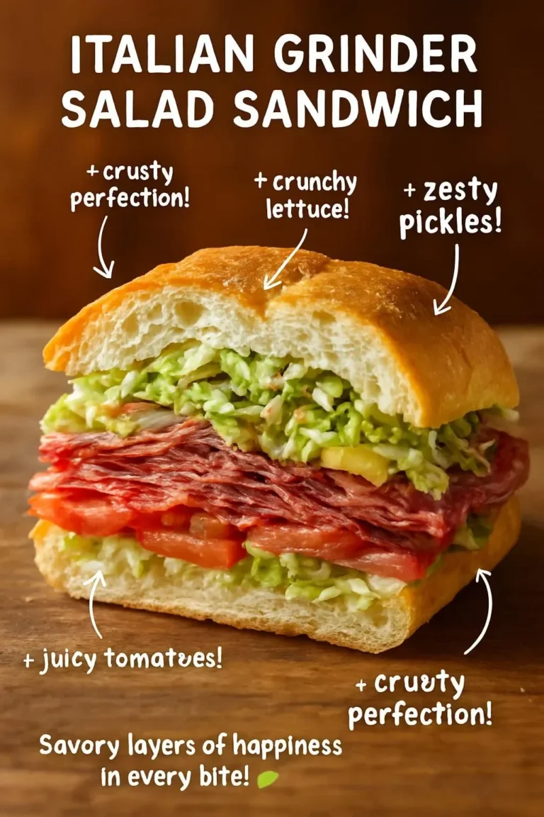 Delicious Italian Grinder Salad Sandwich with fresh ingredients