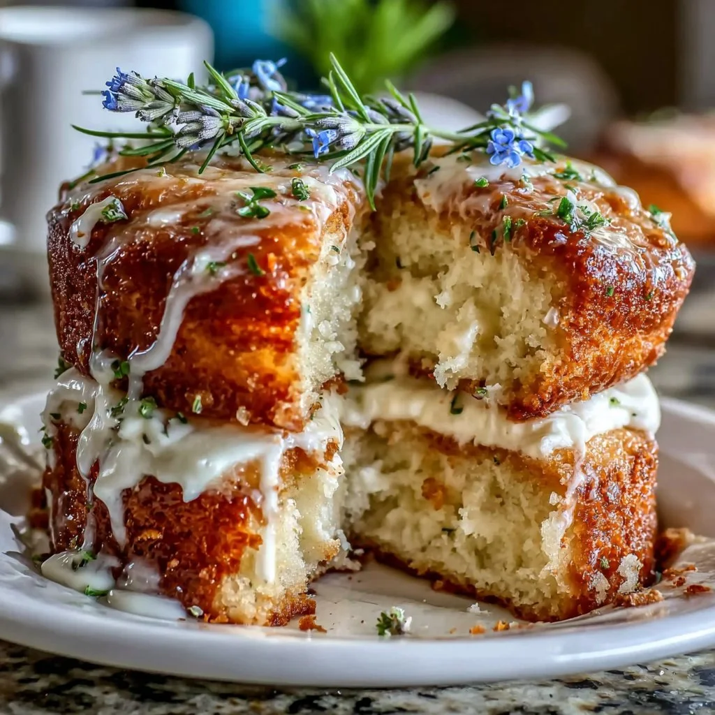 Lemon Lavender Spring Cake topped with lavender flowers and lemon zest.