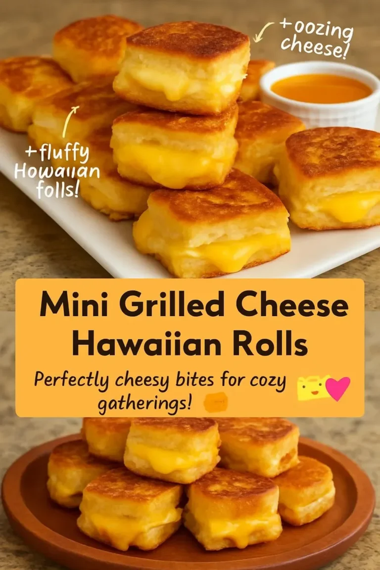 Mini grilled cheese Hawaiian rolls on a plate with cheese melting