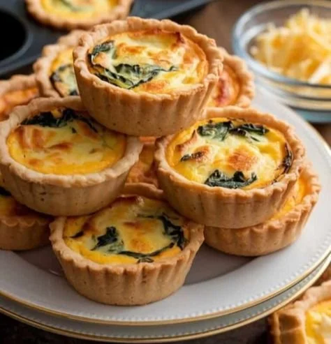 Mini quiche muffins, a tasty and convenient breakfast option.