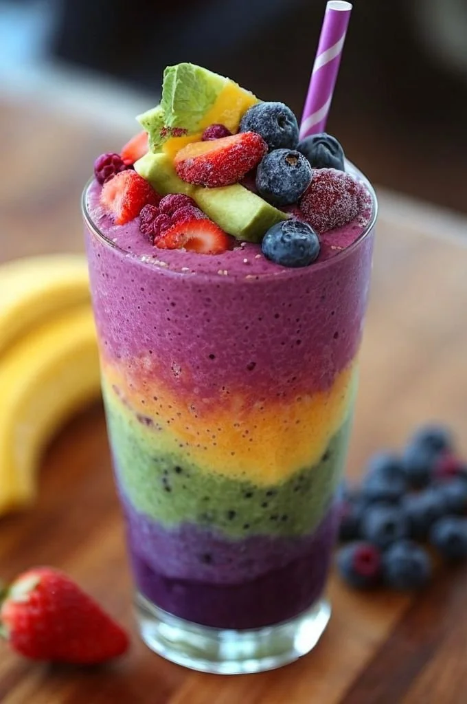 Colorful fruit smoothies in various glasses for refreshing and nutritious ideas