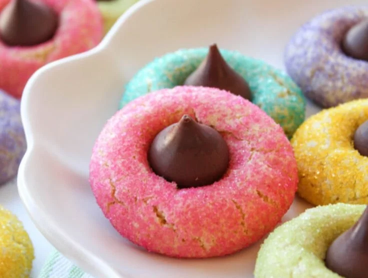 Spring Blossom Cookies decorated with floral designs and pastel colors