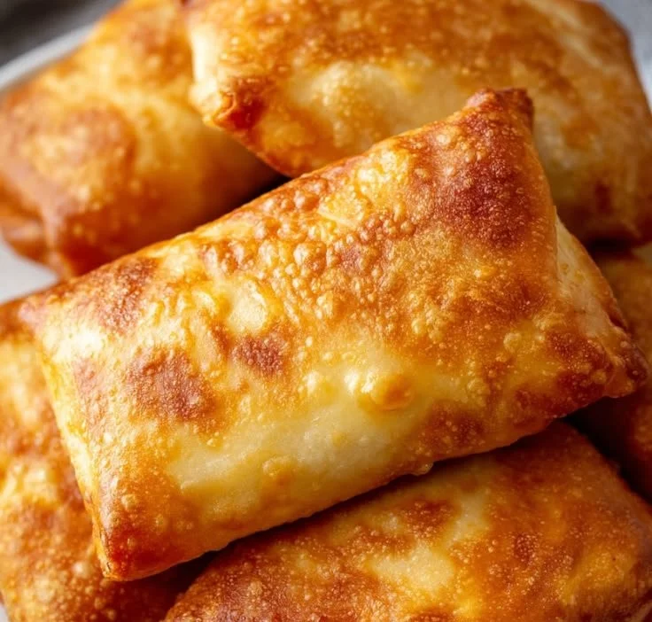 Delicious beef and cheese chimichangas on a plate garnished with salsa and sour cream