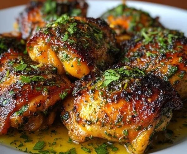 Cuban mojo chicken thighs marinated in citrus and herbs