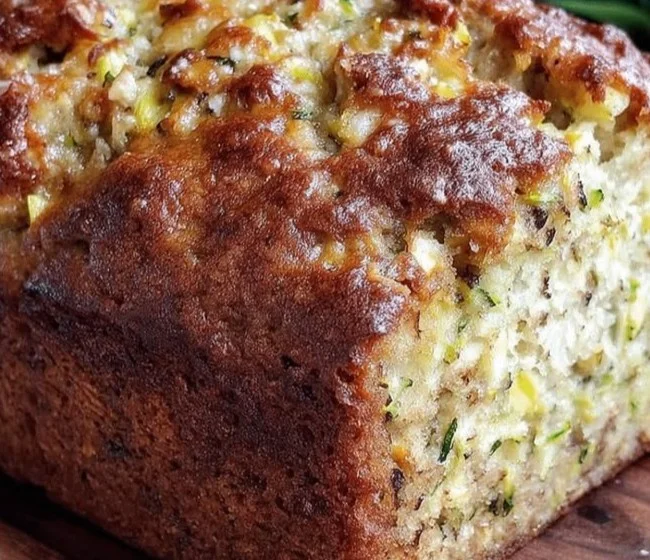Delicious one-bowl zucchini bread fresh out of the oven
