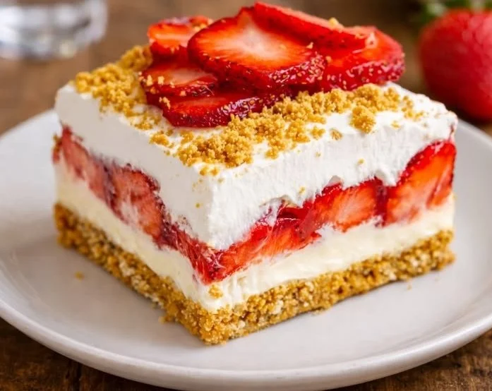 Easy spring strawberry dessert with a refreshing vanilla twist