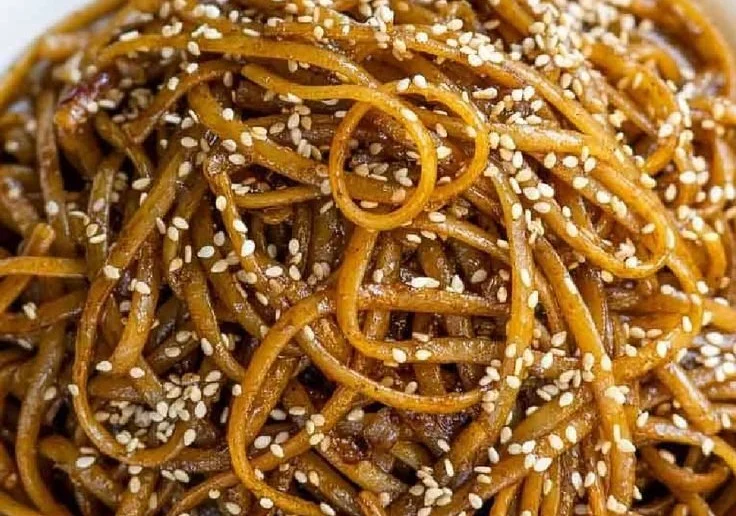 Delicious homemade Hibachi Noodles served in a bowl