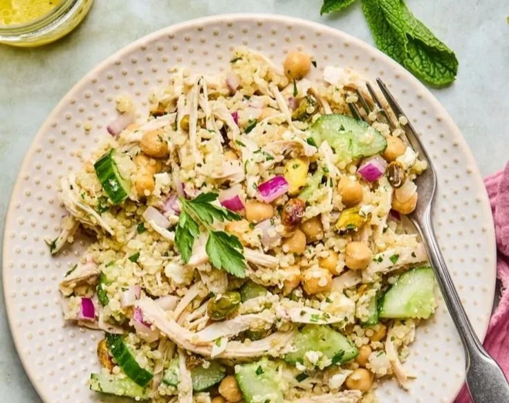High Protein Jennifer Aniston Salad, a nutritious meal prep salad with protein-rich ingredients