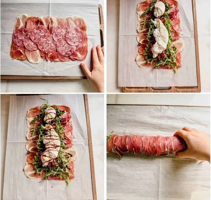 Plate of Italian sushi featuring unique Italian ingredients and traditional sushi elements.