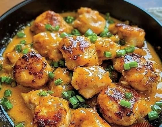 Delicious Low Carb Bang Bang Chicken served on a plate with fresh vegetables
