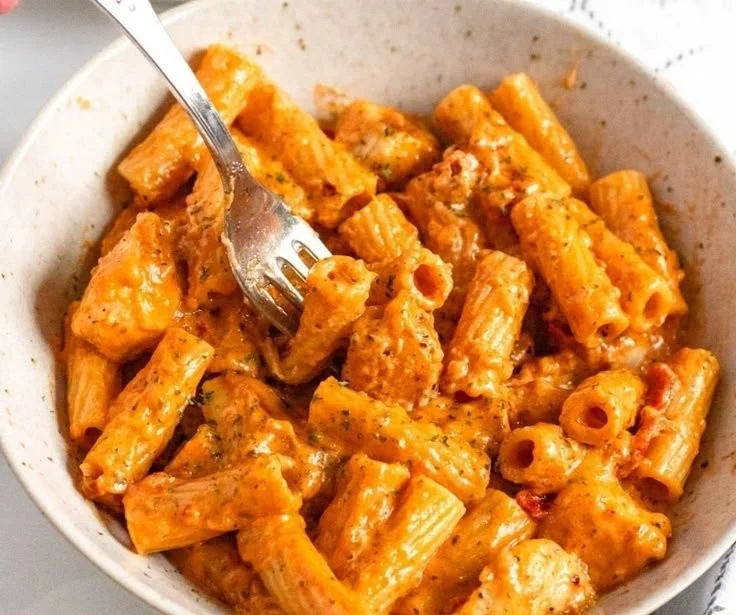 Delicious Marry Me Chicken Pasta served on a plate with fresh herbs.