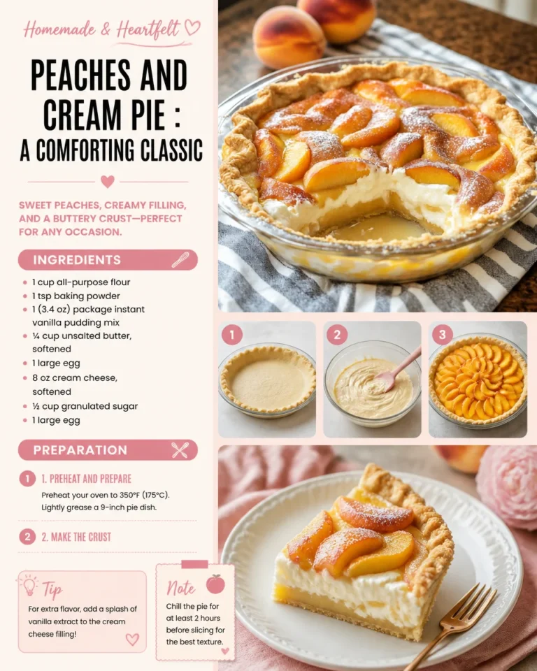 Delicious slice of peaches and cream pie with fresh peaches on top.