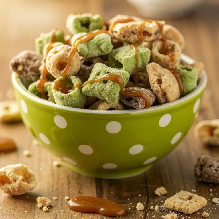 Bowl of Apple Cinnamon Puppy Chow for dogs with apples and cinnamon flavor