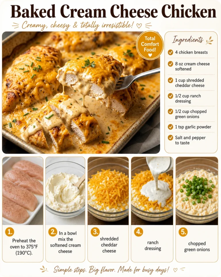 Baked Cream Cheese Chicken served on a plate with herbs and spices.