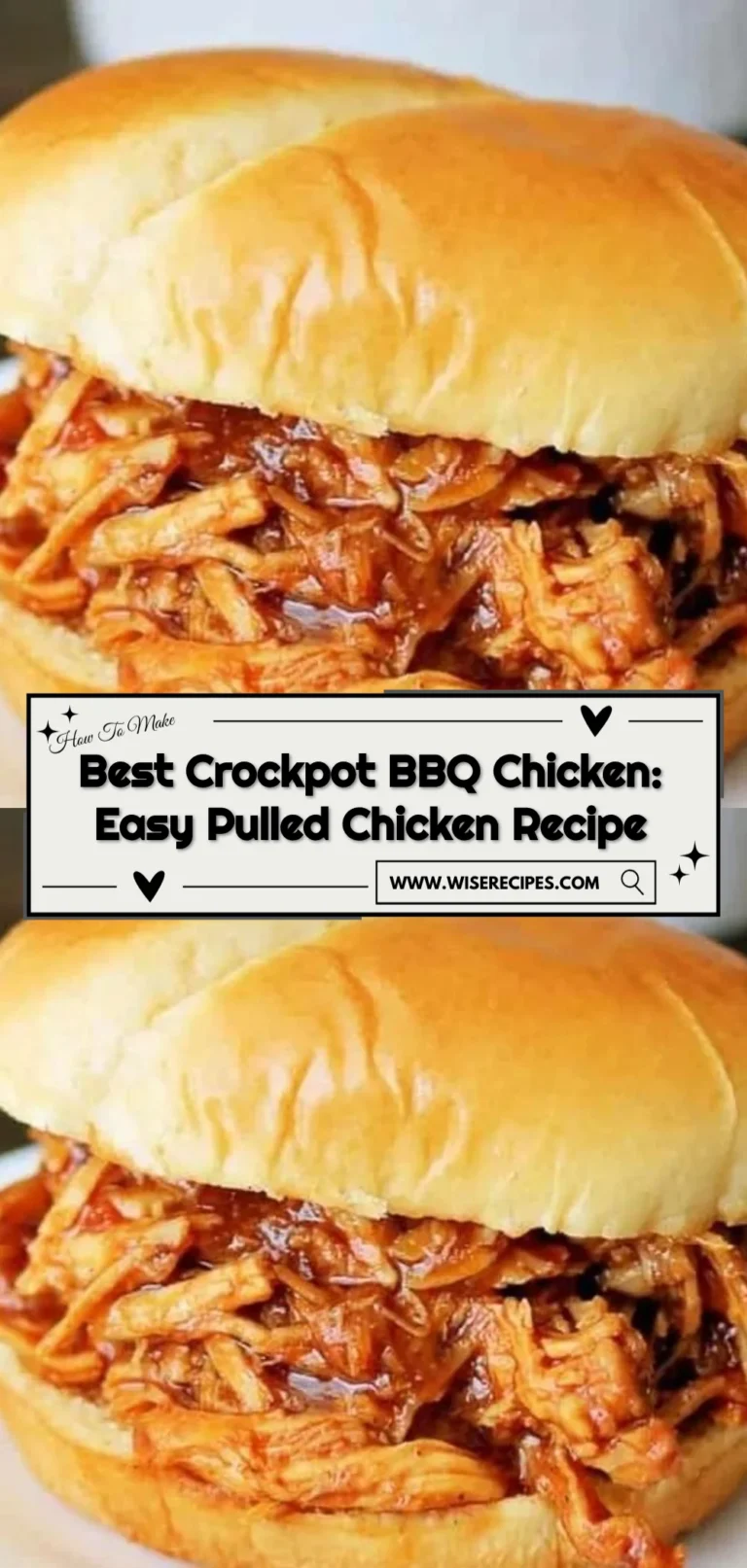 Delicious BBQ chicken made in a Crockpot, served in a bowl with sauce