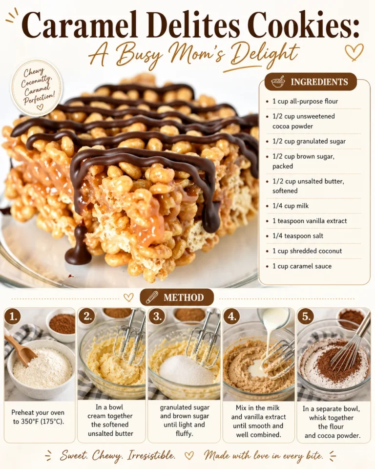 A plate of delicious Caramel Delites Cookies, perfect for busy moms.
