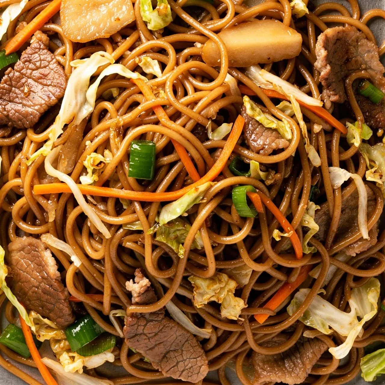 Delicious Chicken Chow Mein served in a bowl with fresh vegetables