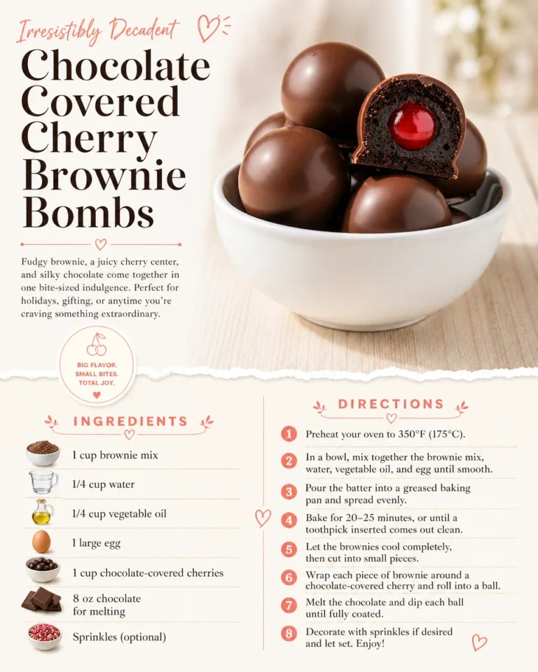 Chocolate covered cherry brownie bombs on a white plate