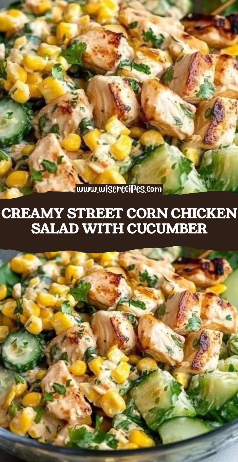 Creamy street corn chicken salad with cucumber served in a bowl