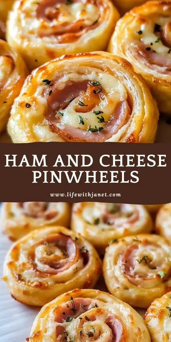 Easy Ham and Cheese Pinwheels served on a plate