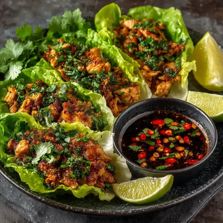 Easy Keto Chicken Lettuce Wraps with fresh ingredients for a low-carb meal