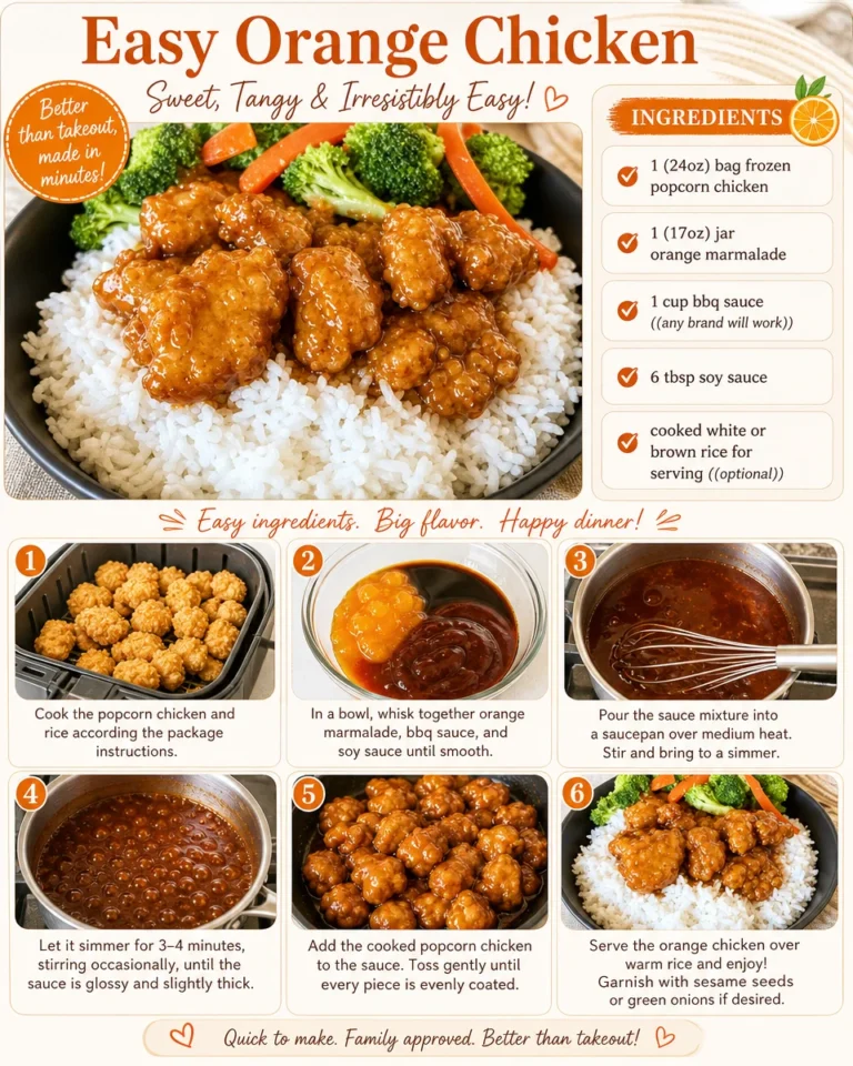 Delicious homemade easy orange chicken served on a white plate