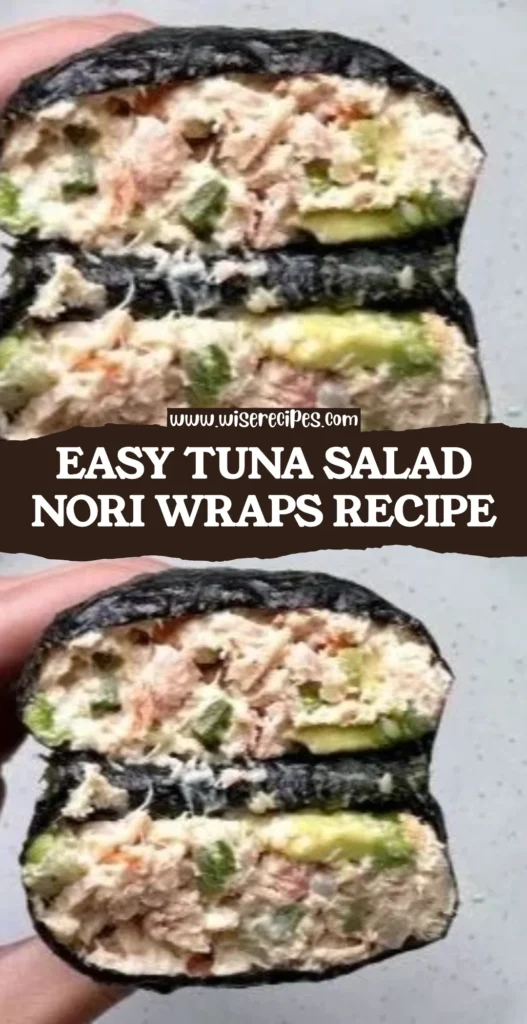 Delicious and easy tuna salad nori wraps ready to eat