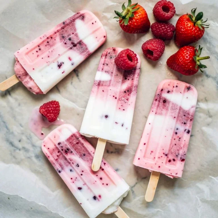 Colorful homemade popsicles displayed on a wooden table, perfect for summer.