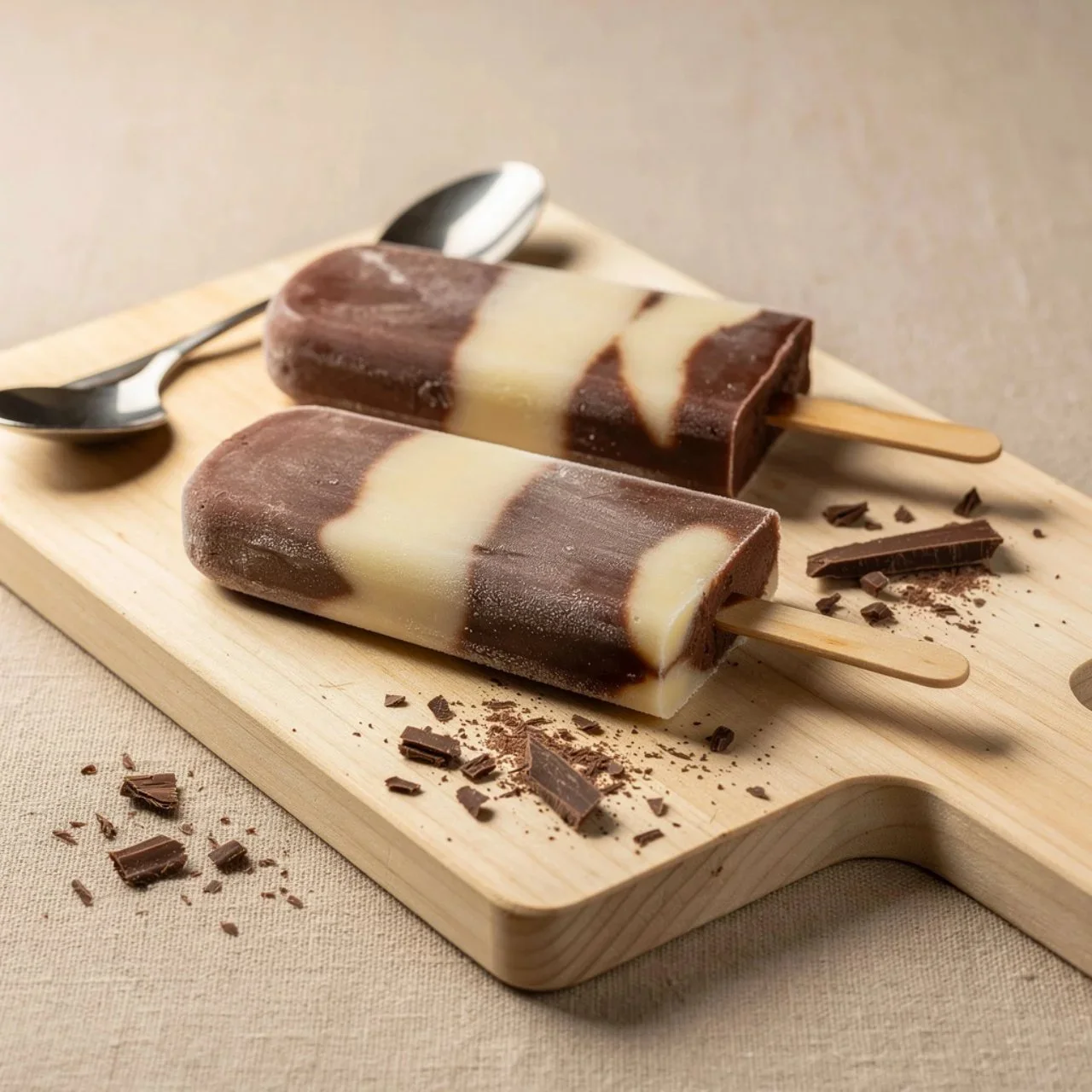 Colorful Jello pudding pops on a wooden stick, perfect summer dessert