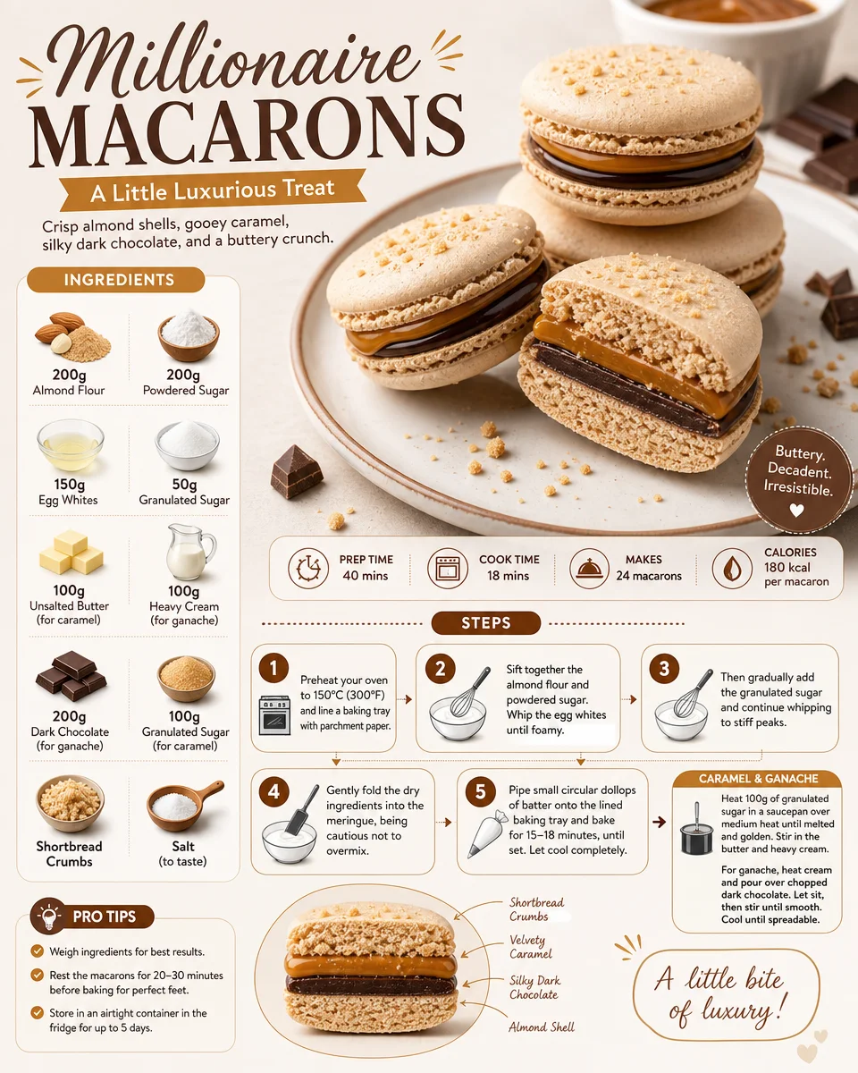 Delicious Millionaire Macarons in assorted flavors and elegant presentation