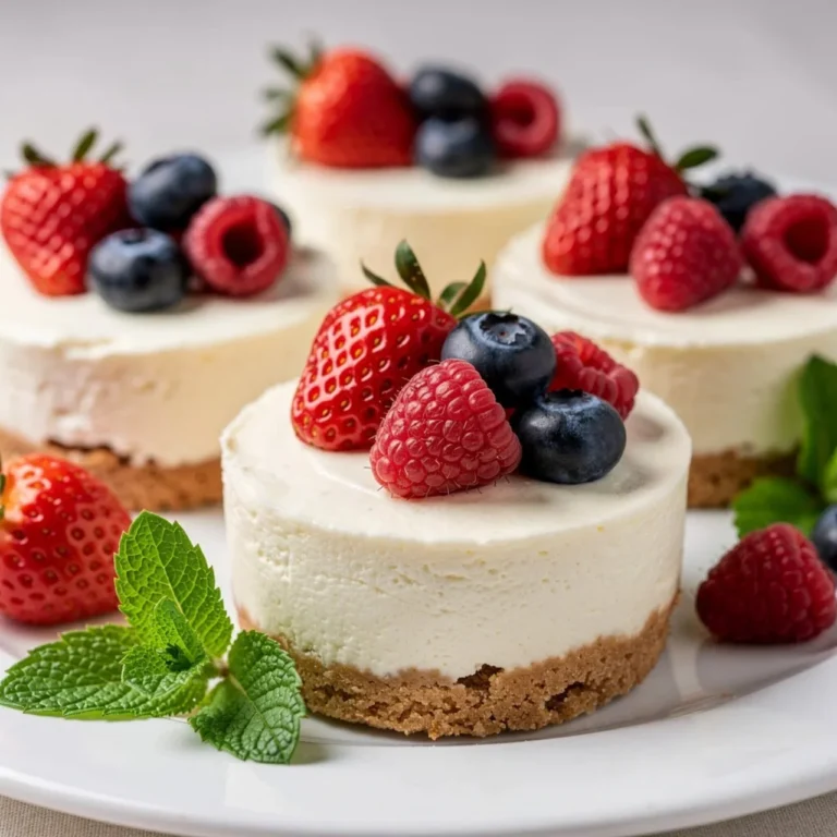 Delicious mini cheesecakes arranged on a platter, perfect for busy moms.