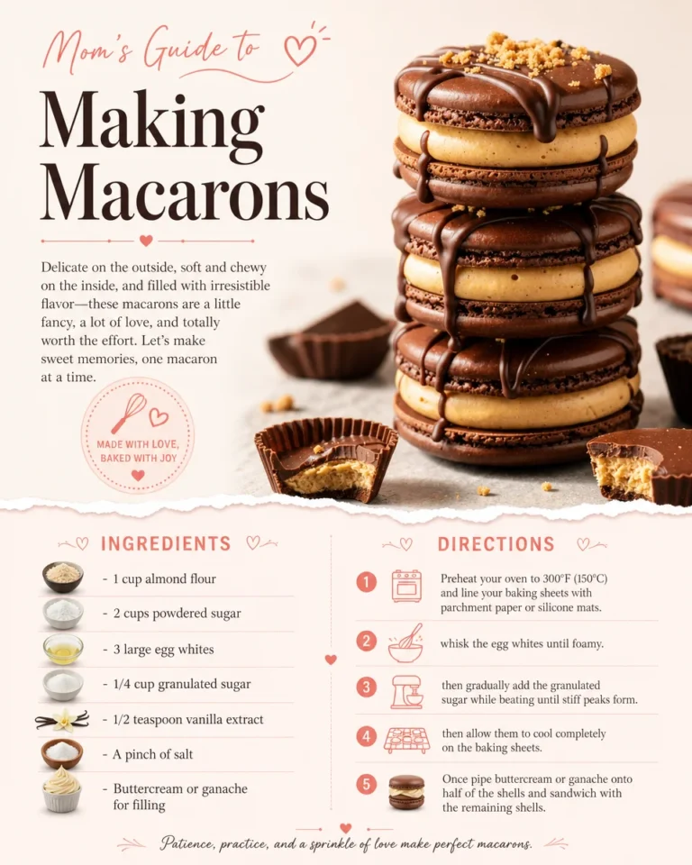 A colorful display of homemade macarons for a mom's baking guide